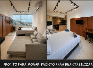 Apartamento · 33m² · 1 Quarto · STUDIO MOBILIADO, EM ANDAR ALTO E COM SOL DA MANHÃ NO CENTRO DO RIO