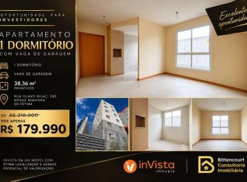 Apartamento de 1 quarto, Santa Maria · Oportunidade do Dia - Apartamento Central 1 Dormitório e Garagem por apenas R$ 179.990