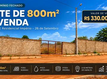 Terreno , Vicente Pires · Lote de 800m² à Venda no 26 de Setembro – Rua 03, Residencial Império, Condomínio Fechado