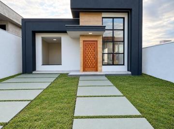 Casa · 100m² · 3 Quartos · 3 Vagas · Casa nova e moderna com 3 quartos e churrasqueira | R$ 600 mil