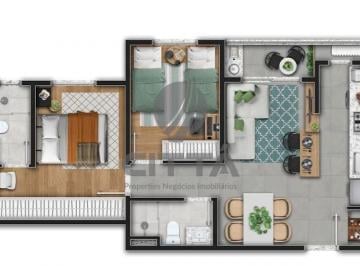 0 · Apartamento de 2 quartos à venda no condomínio Taquaral Residence, bairro Taquar