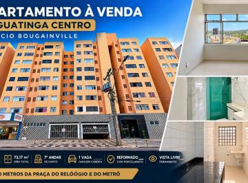 Apartamento de 2 quartos, Taguatinga · Apartamento à Venda em Taguatinga Centro, Edifício Bougainville, 54m², 1 Vaga, Reformado e Financia
