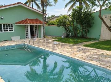 Casa · 504m² · 4 Quartos · 4 Vagas · Locação Temporada Morada da Praia, Bertioga com piscina e saúna...