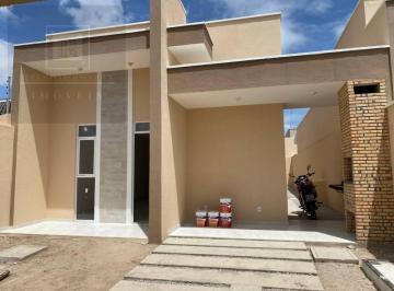 Casa · 100m² · 3 Quartos · 2 Vagas · Bela Casa Plana À Venda No Loteamento Cidade Verde - Messejana - 3 Suítes