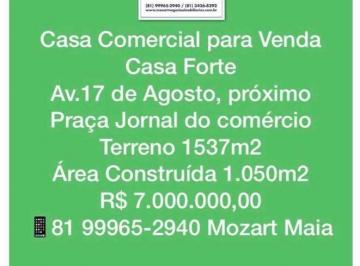 Casa · 1050m² · 5 Quartos · 20 Vagas · Casa Recife Casa Forte