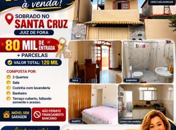 Casa de 2 quartos, Juiz de Fora · Tipo Casa 2 Dormitórios À Venda, por R$80 Mil Entrada, Santa Cruz, Juiz de Fora
