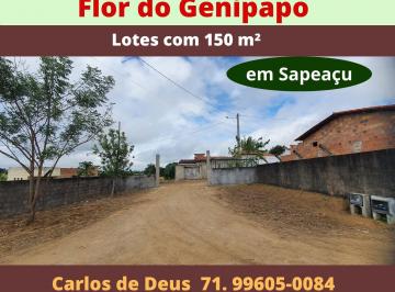 Terreno , Sapeaçu · Loteamento Flor Do Genipapo, Lotes 150 m², Até 50 Vezes, Em Sapeaçu