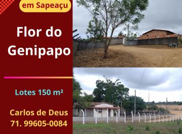 Terreno , Sapeaçu · Flor Do Genipapo, Lotes por R$24.000,00, Lotes 150 m², Em Sapeaçu