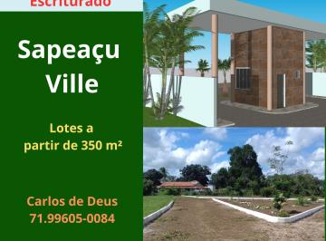 Terreno , Sapeaçu · Sapeaçu Ville, Lotes Escriturado, 350 m², Frente Rodoviária Sapeaçu
