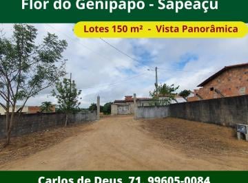Terreno , Sapeaçu · Loteamento Flor Do Genipapo, Lotes 150 m², Em Até 50 Vezes, Em Sapeaçu
