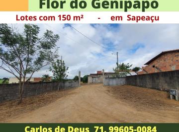 Terreno , Sapeaçu · Oportunidade, Loteamento Flor Do Genipapo, Lotes 150 m², Em Sapeaçu
