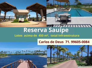 Terreno , Mata de São João · Destino Sauipe: Venha Desfrutar a Natureza No Reserva Sauípe, Próximos À Praia