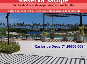 Terreno , Mata de São João · Reserva Sauípe, Vista Da Lagoa E Próximo Ao Mar,, Lotes a Partir de 450 m².