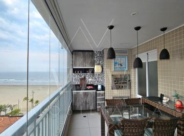 Apartamento · 123m² · 3 Quartos · 2 Vagas · Apartamento Mobiliado 3 Quartos Com Vista Mar Alto Padrão Em Aviação, Praia Grande/sp
