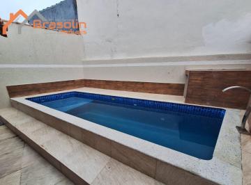 Casa · 70m² · 3 Quartos · 2 Vagas · Casa Nova 3 Dormitórios Com Piscina À Venda, Jardim Praia Grande - Mongaguá.