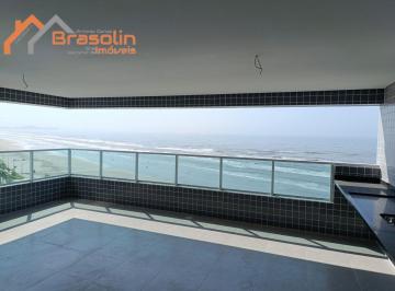 Apartamento · 140m² · 3 Quartos · 3 Vagas · Apartamento Frente Mar 3 Dormitórios - Caiçara, Praia Grande/sp.