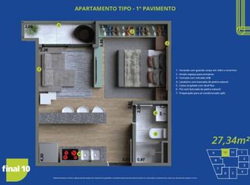 Apartamento de 1 quarto, Santos · Studio À Venda, 1 Quarto No Bairro Encruzilhada Em Santos