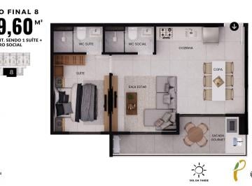 Apartamento · 66m² · 2 Quartos · 1 Vaga · Voga Residence– Perequê Açu