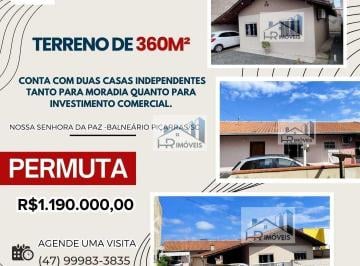 Casa · 90m² · 2 Quartos · 3 Vagas · Casa Alvenaria Em Nossa Senhora Da Paz, Balneário Piçarras/sc
