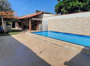 Casa · 80m² · 2 Quartos · 4 Vagas · Casa Lado Praia, Lote Inteiro Com Piscina, Churrasqueira E Forno de Pizza - Mongaguá