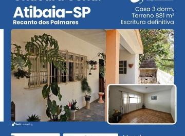 Rural · 881m² · 3 Quartos · Chácara Condomínio Para Venda Em Atibaia, Recanto Dos Palmares, 3 Dormitórios