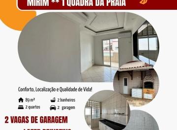 Apartamento · 89m² · 2 Quartos · 2 Vagas · Cobertura Para Venda Em Praia Grande, Mirim, 2 Dormitórios, 1 Suíte, 1 Banheiro, 2 Vagas