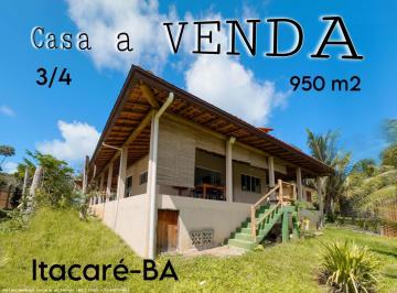 Casa · 950m² · 3 Quartos · 1 Vaga · Casa Para Venda Em Itacaré, 3 Km Do Centro de Itacaré, 3 Dormitórios, 1 Suíte, 2 Banheiros, 1 Vaga