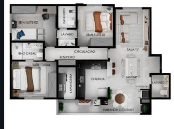 Apartamento · 93m² · 3 Quartos · 2 Vagas · Apartamento Para Venda Em Uberlândia, Santa Maria, 3 Dormitórios, 1 Suíte, 3 Banheiros, 2 Vagas