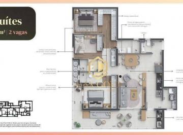 Apartamento · 117m² · 3 Quartos · 2 Vagas · Apartamento Em Barranco, Taubaté/sp de 117 m² 3 Quartos À Venda por R$899.000