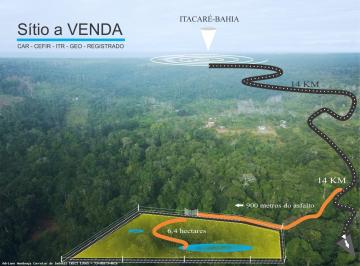 Rural · 10m² · Sítio Para Venda Em Itacaré, 14 Km Do Centro de Itacaré