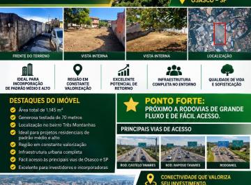 Terreno , Osasco · Área Para Incorporação Para Venda - Três Montanhas - Osasco - Sp