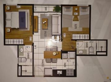Apartamento · 72m² · 2 Quartos · 1 Vaga · Apartamento 2 Quartos Para Locação No Centro.