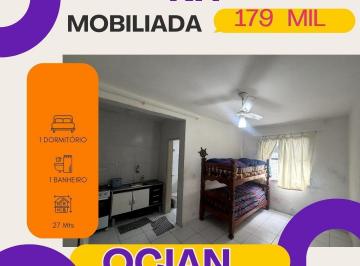 Apartamento · 27m² · 1 Quarto · 1 Vaga · Kitnet Para Venda Em Praia Grande, Ocian, 1 Dormitório, 1 Banheiro, 1 Vaga