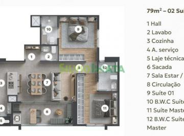Apartamento · 79m² · 2 Quartos · 2 Vagas · Venda | Apartamento, Com 2 Dormitórios Em Jardim Novo Horizonte, Maringá