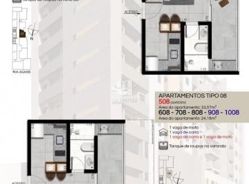 Apartamento · 24m² · 1 Quarto · 1 Vaga · Studios Com Lazer No Rooftop, Coworking, Lavanderia Omo
