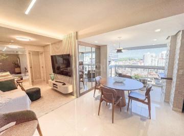 1 -Sala jantar e tv · Apartamento de 90,53 m² Com 2 Quartos Sendo 1 Suíte Na Agronômica
