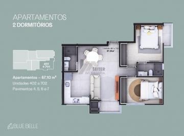 Apartamento · 67m² · 2 Quartos · Apartamento de 2 Dormitórios Sendo Uma Suite a Venda Na Praia Dos Ingleses