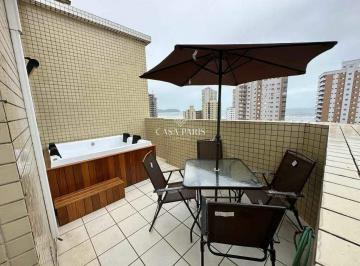 Apartamento · 152m² · 3 Quartos · 2 Vagas · Cobertura À Venda No Bairro Aviação (Praia Grande) Com 3 Dormitórios, 2 Suítes E Varanda Gourmet
