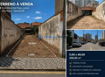 Terreno · 200m² · Terreno Para Venda Em Santos, Vila Nova
