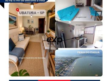 Apartamento · 68m² · 2 Quartos · 1 Vaga · Apartamento de 2 Dorms (1 Suíte) - 1 Vaga Coberta Em Ubatuba Itaguá - 500 m Da Praia