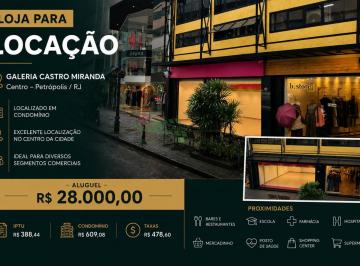 Comercial · 97m² · Loja Para Locação Em Petrópolis, Centro, 2 Banheiros