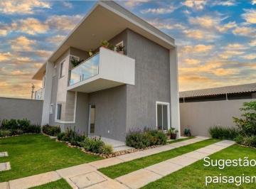 Paisagismo ilustrativo · Casa Duplex Nova Com 3 Suítes E 3 Vagas - Nascente - Mangabeira, Eusébio