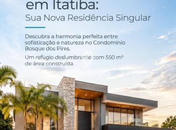 Casa · 550m² · 4 Quartos · 4 Vagas · Casa Em Condomínio Bosque Dos Pires, Itatiba/sp de 550 m² 4 Quartos À Venda por R$1.500.000