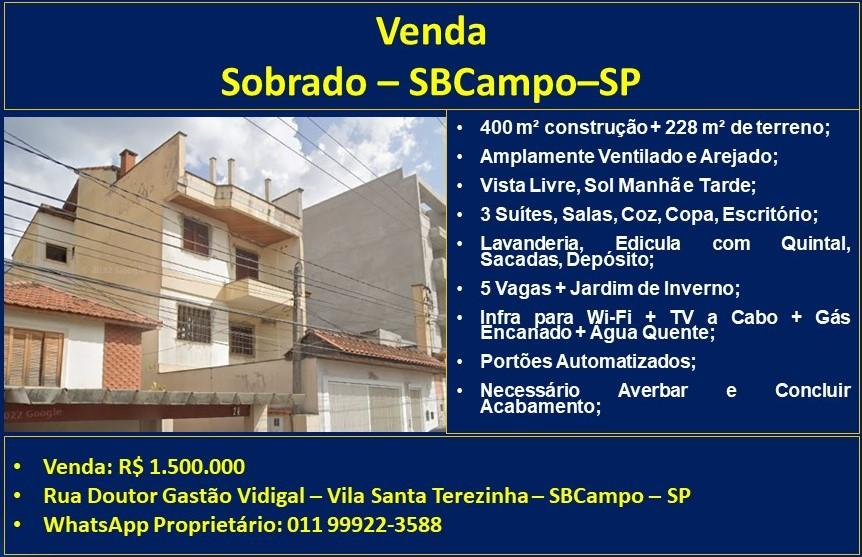 Captação de Casa a venda na Rua Doutor Gastão Vidigal, Vila Santa Terezinha, São Bernardo do Campo, SP